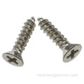 Cross Recessed Steel Self Tapping countersunk Screws